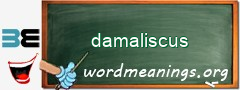 WordMeaning blackboard for damaliscus